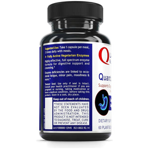 Quantum Nutrition Labs Quantum Digest - Digestion Support for Gut Health, Fully Active Vegan Enzyme Pills - 60 Vegetarian Capsules