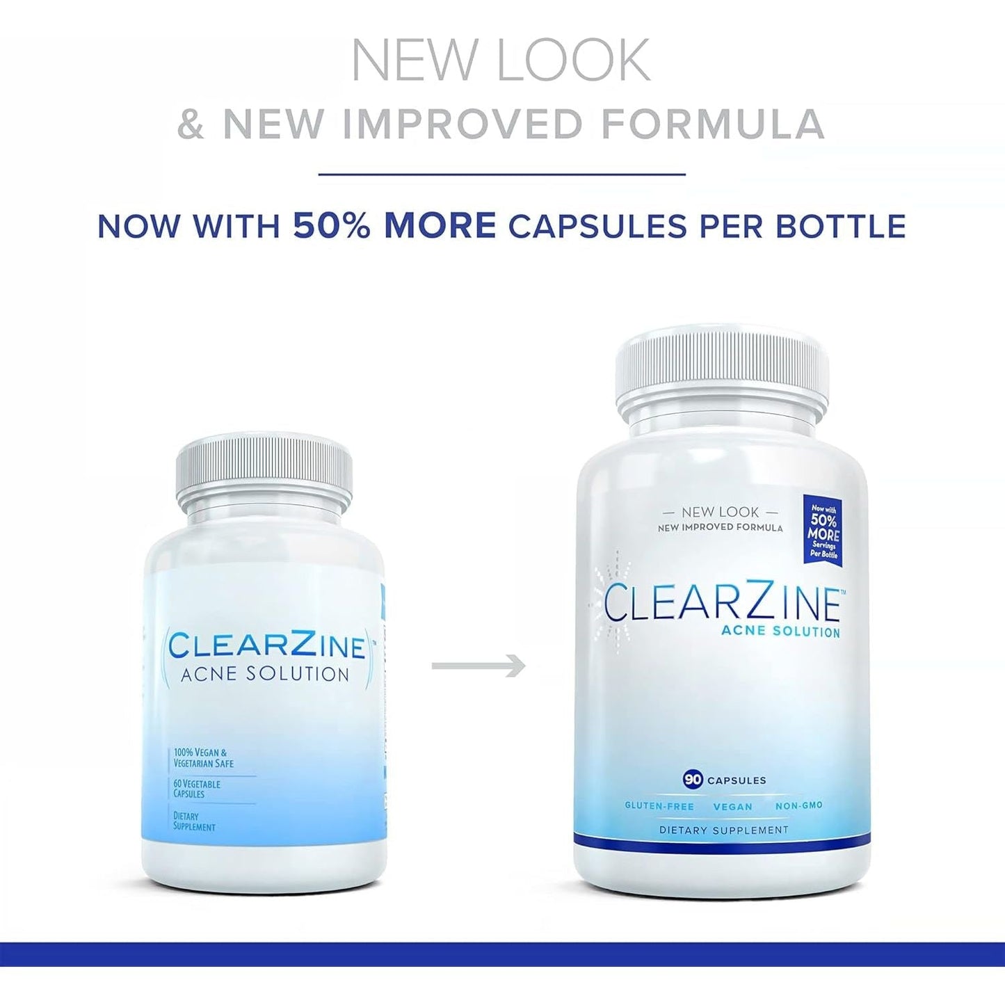 Acne Pills for Teens & Adults | Clear Skin Supplement, Vitamins for Hormonal & Cystic Acne, 90 Caps