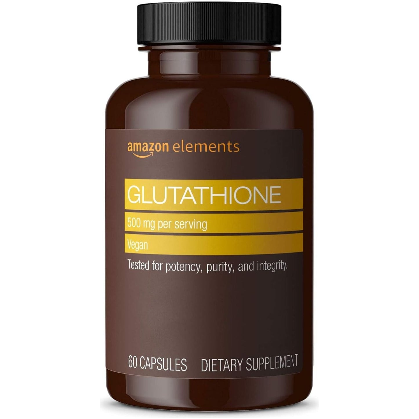 Amazon Elements Glutathione, 500Mg, 60 Capsules, 2 Month Supply