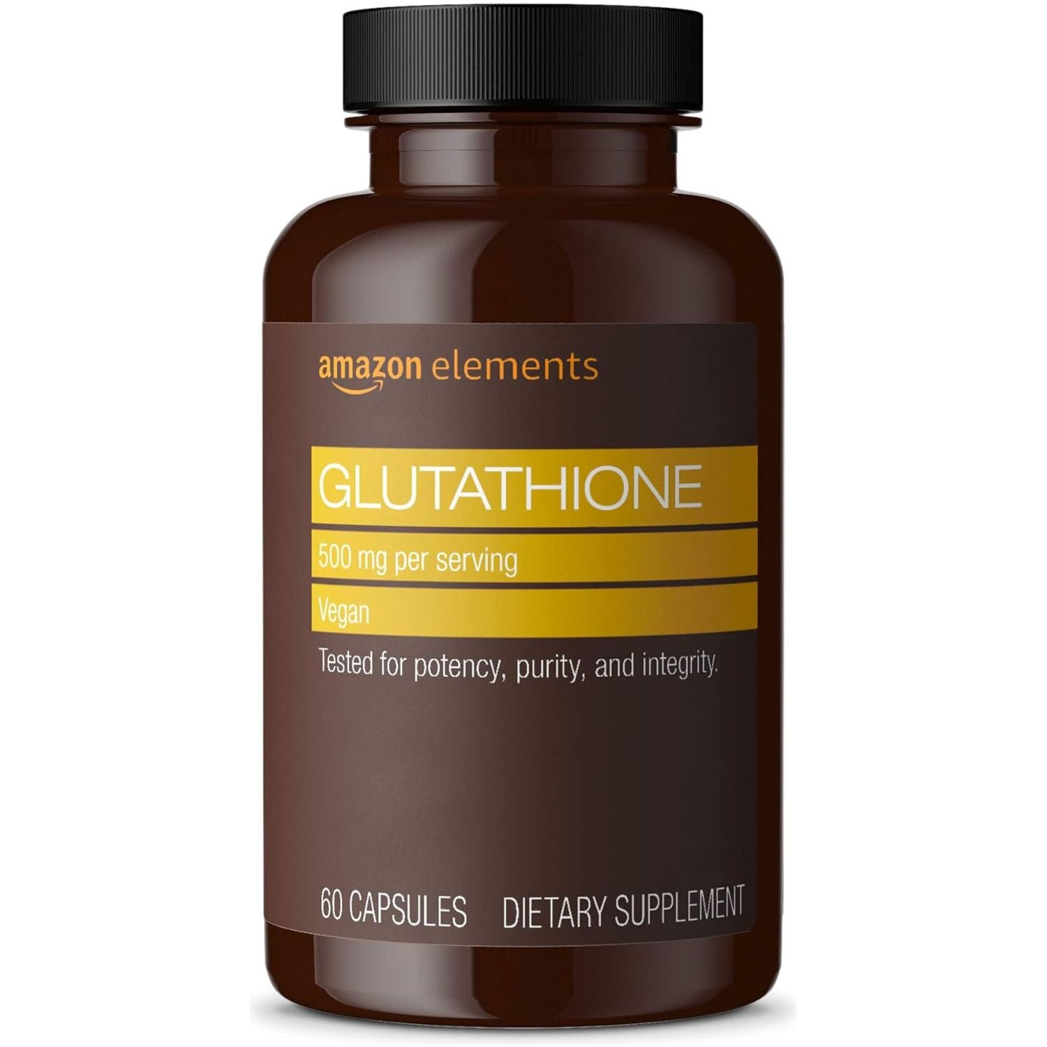 Amazon Elements Glutathione, 500Mg, 60 Capsules, 2 Month Supply