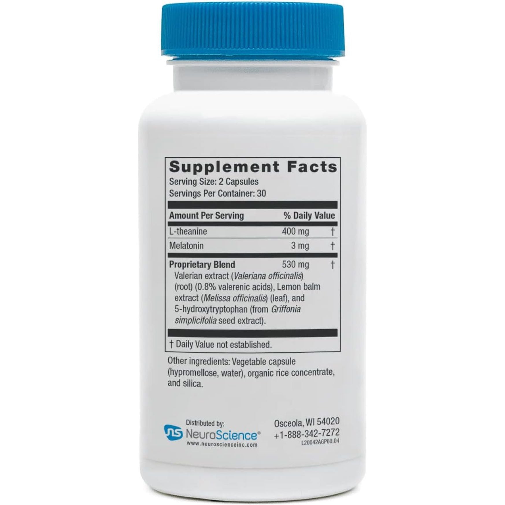 Neuroscience GABA PM Calm Sleep Aid for Adults - 400Mg L Theanine Supplement (60 Capsules)