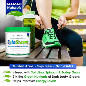 ALLMAX Nutrition - Cytogreens Super Greens Powder, Supports Immune & Digestive Health, 60 Servings (Acai Berry Green Tea)