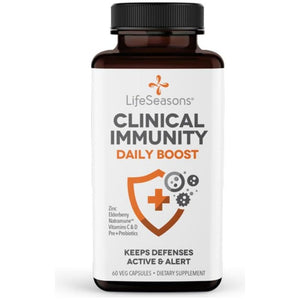 Lifeseasons Clinical Immunity - Immune System Booster - Pre + Probiotics - Increases Antibodies & Immune Cells 60 Capsules