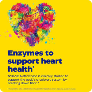 Enzymedica, Natto-K, Nattokinase Supplement, Promotes Heart Health & Circulation, 90 Count