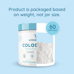 WONDERCOW Colostrum Supplement Powder for Gut Health, Immune Support, Muscle Recovery & Wellness 60 Servings