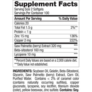 Nature'S Wonder Men'S Prostate Formula with Saw Palmetto, Beta-Sitosterol & Lycopene, 200 Softgels