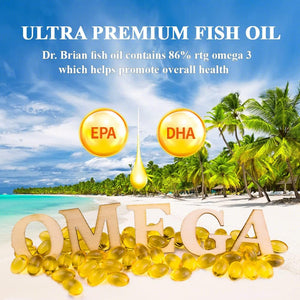 Dr.Brian Fish Oil Supplement 130 Softgel with EPA/DHA Fatty Acids Vitamin D E