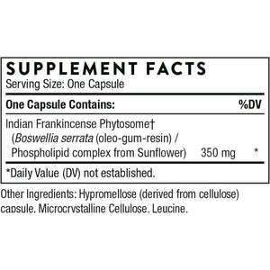 THORNE Boswellia Phytosome - Indian Frankincense (Boswellia Extract) Supplement - 60 Capsules
