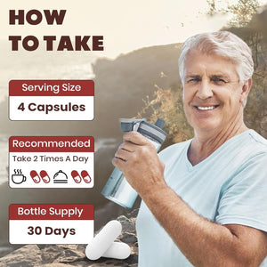 Marafiki Urolithin a Supplement 2000Mg with Glucosamine, Chondroitin, Collagen & Turmeric - 120 Capsules