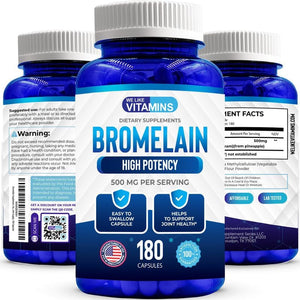 We like Vitamins Bromelain 500Mg Capsules - 2400Gdu/G - Proteolytic Enzymes for Digestion, Absorption, Joint Pain, Muscle Soreness - 180 Capsules