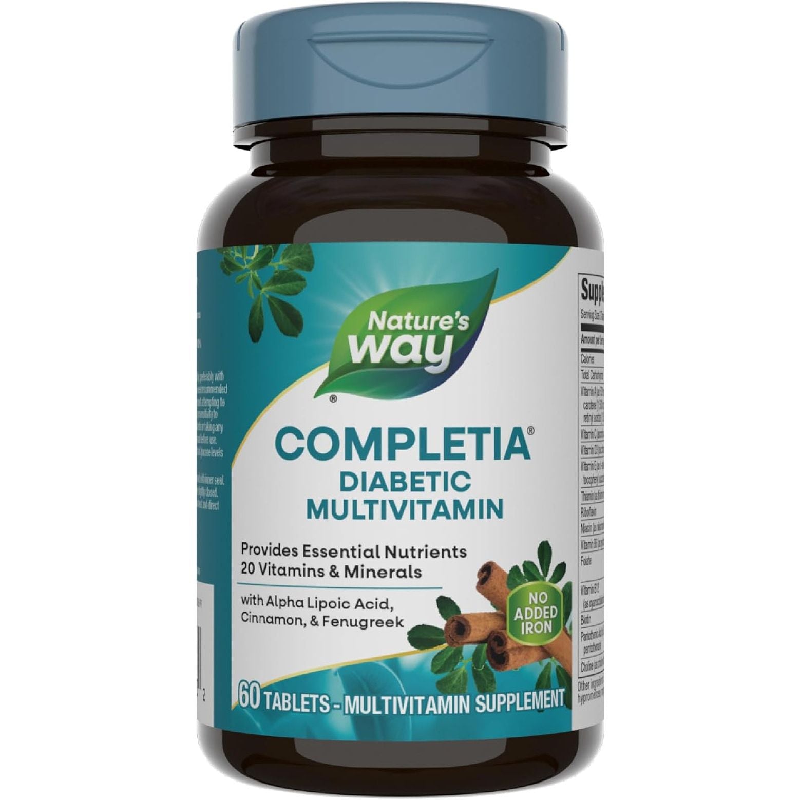 Nature'S Way Completia Diabetic Multivitamin, Provides Essential Nutrients, 60 Tablets
