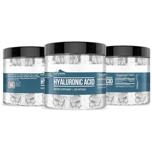 Earthborn Elements Hyaluronic Acid 200 Capsules, Pure & Undiluted, No Additives - Suppviv