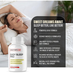 Easy Sleep Pro - Natural Sleep Aid for Adults 60 Capsules - Suppviv