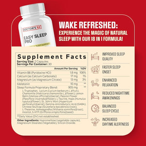 Easy Sleep Pro - Natural Sleep Aid for Adults 60 Capsules - Suppviv