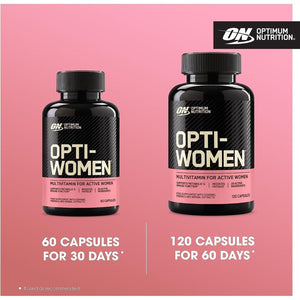 Optimum Nutrition Opti-Women, Vitamin C, Zinc and Vitamin D for Immune Support Womens Daily Multivitamin 120 Count.