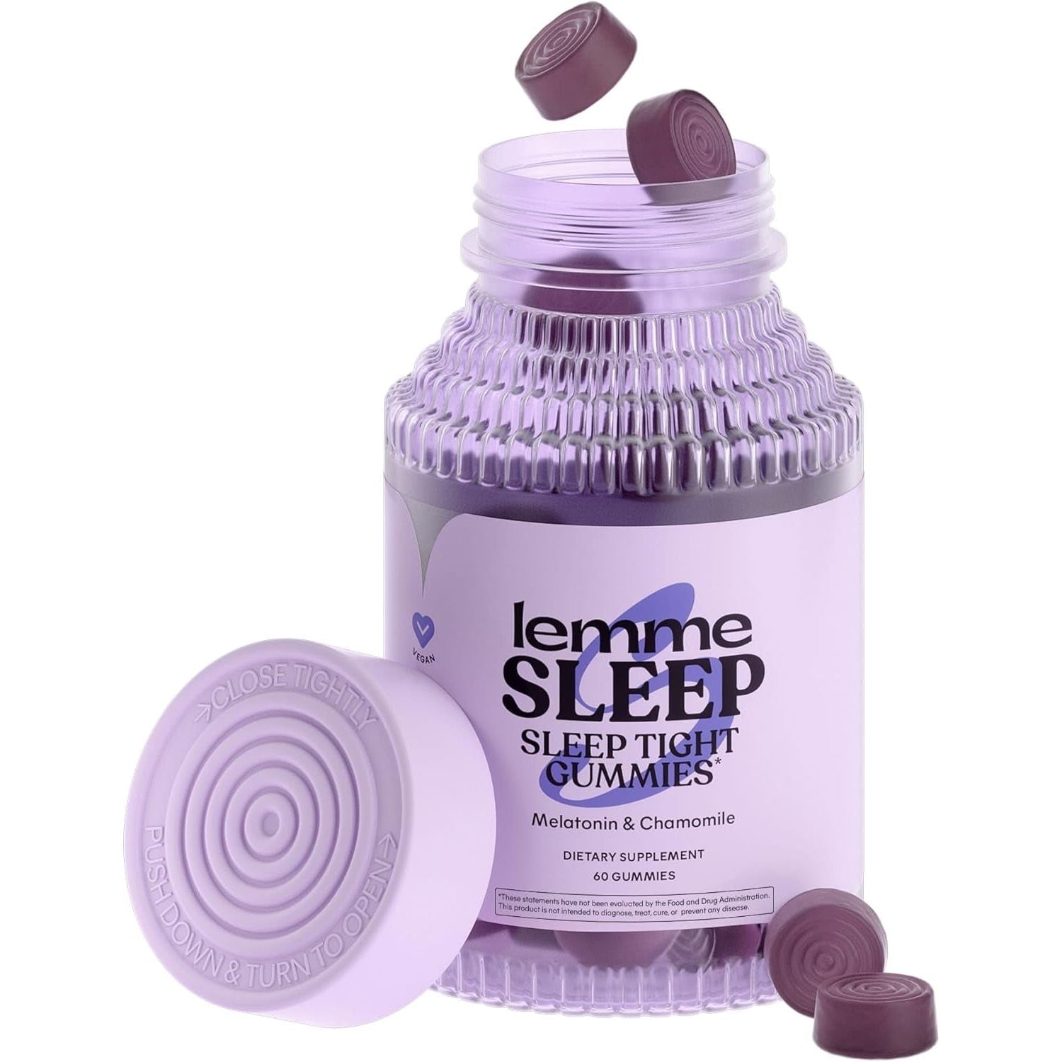 Lemme Sleep Gummies with 5Mg Melatonin, Drug-Free Nighttime Sleep Aid, Berry Flavored (60 Count)