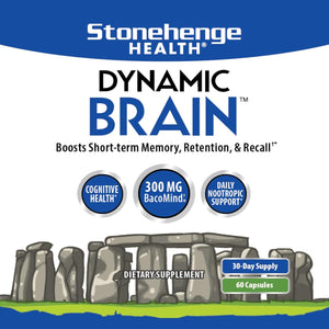 Stonehenge Health Dynamic Brain Supplement for Memory Acquisition, Retention, & Recall