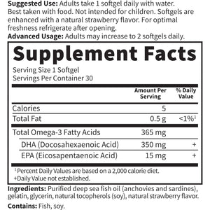 Garden of Life Oceans Mom Prenatal Fish Oil DHA, Omega 3 Fish Oil Supplement 350Mg for Mamas, Babys Brain & Eye Development, 30 Softgels