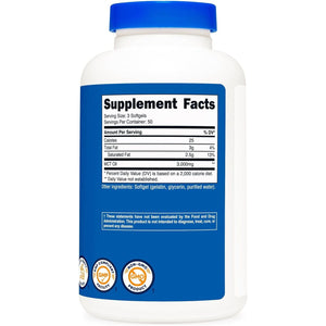 Nutricost MCT Oil Softgels 1000Mg, 150 SFG (3,000Mg Serv) - Great for Keto, Ketosis, and Ketogenic Diets