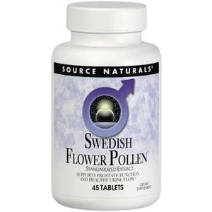 Source Naturals Swedish Flower Pollen Extract, Supports Prostate Function and Healthy Urine Flow - 45 Tablets
