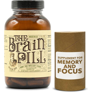 The Brain Pill - Brain Booster Supplement for Focus, Memory, Clarity, Energy 90 Capsules