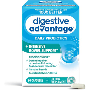Digestive Advantage IBS Probiotics - Probiotics for Digestive Health & Intensive Bowel Support 96 Capsules