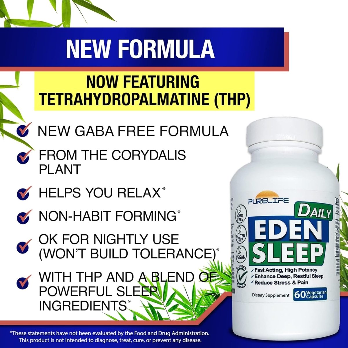 Eden Daily Sleep – Promote Deep and Restful Sleep 60 Capsules - Suppviv