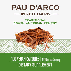Nature'S Way Pau D'Arco Inner Bark,180 Mg per 4-Capsule Serving, 100 Capsules