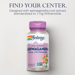SOLARAY Vital Extracts Ashwagandha 470 Mg - 60 Servings