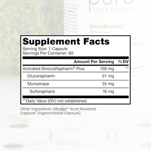 Pure Therapro Rx Oncoprotect ES *HIGH DOSE* Sulforaphane | 706 Mg Patented Activated Broccoraphanin Broccoli Seed Extract 60 Capsules