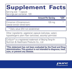 Pure Encapsulations Cinnamon WS | Patented Water-Soluble Extract for Healthy Carbohydrate Metabolism | 120 Capsules