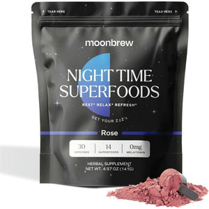 Moonbrew Magnesium Sleep Tea: Natural Melatonin-Free Sleep Aid - 30 Servings