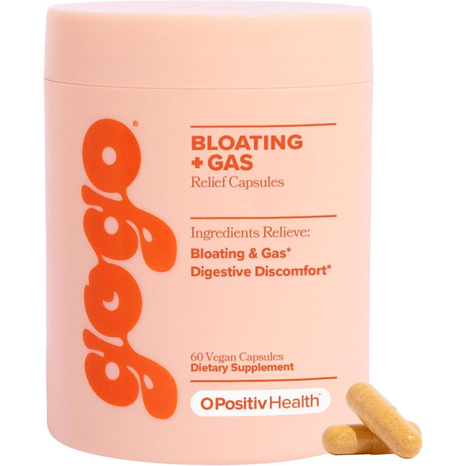 GOGO Bloating & Gas Digestive Relief - Digestive Enzymes for Bloating Relief & Water Retention Reduction 30 Servings