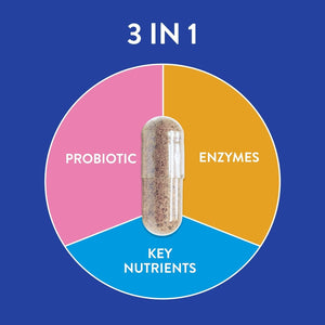 FRISKA Men’S Daily Digestive Enzyme and Probiotics Supplement 30 Capsules