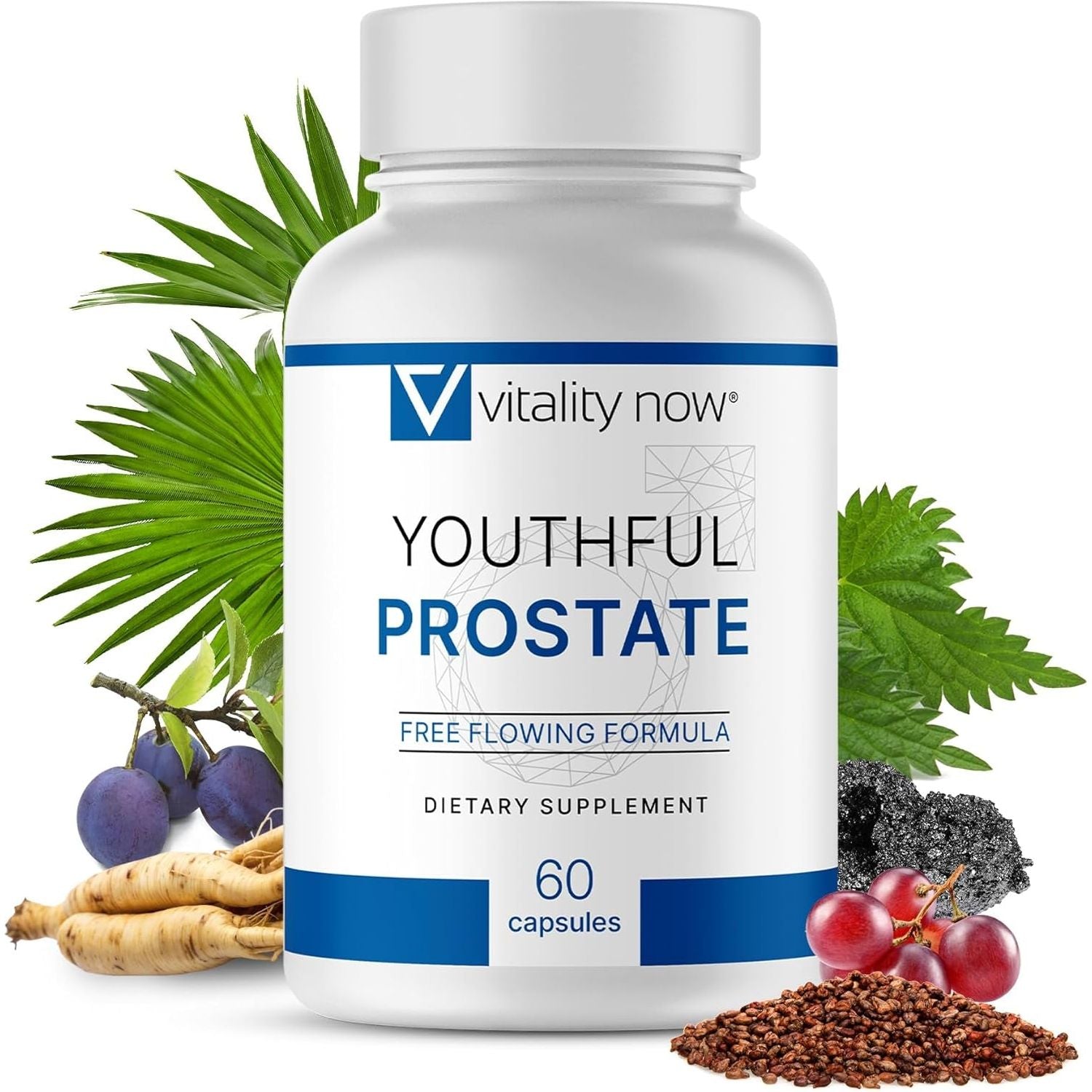 Youthful Prostate - Saw Palmetto for Men with Panax Ginseng, Antioxidant Protection, Vitamin E, Lycopene