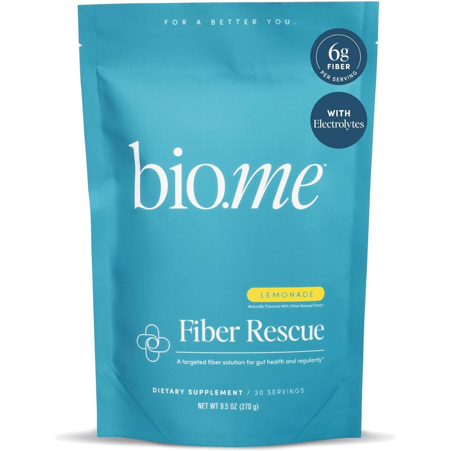 Fiber Rescue - Psyllium Husk Powder for Digestive Health & Bloating Relief - 30 Servings