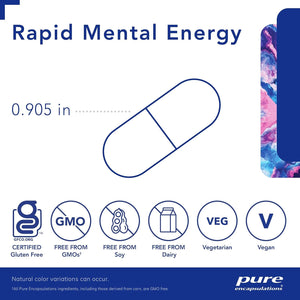Pure Encapsulations Rapid Mental Energy - Vegan Memory Supplement to Support Brain Health - 30 Capsules