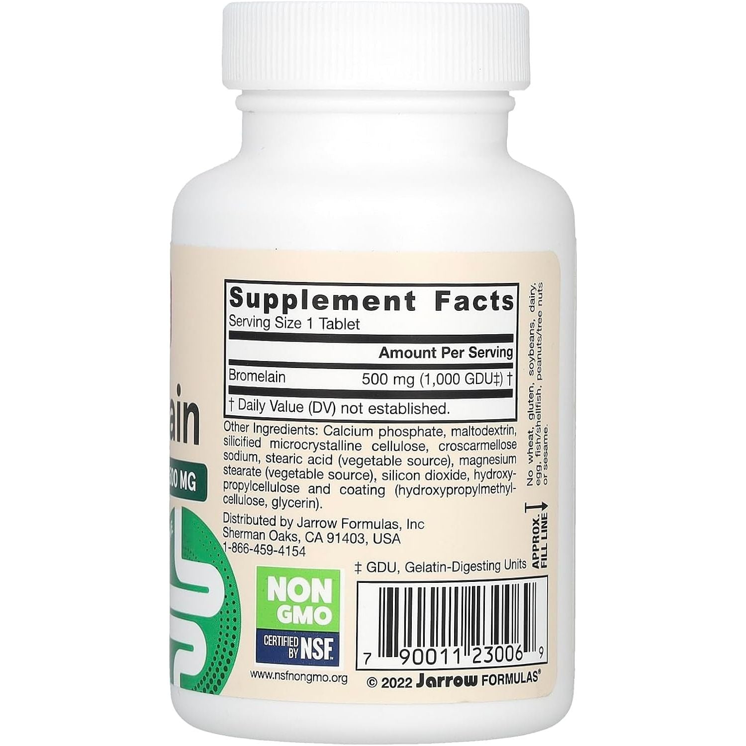 Jarrow Formulas® Bromelain Tablets, 500 Mg Dietary Supplement for Protein Digestion, 60 Tablets