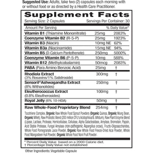 EMERALD LABS Adrenal Health - Stress Relief, Energy Support & Restorative Sleep 60 Capsules - Suppviv