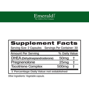 Emerald Labs DHEA 50Mg - Adrenal Support Supplement to Help Hormone Balance* - 60 Capsules - Suppviv