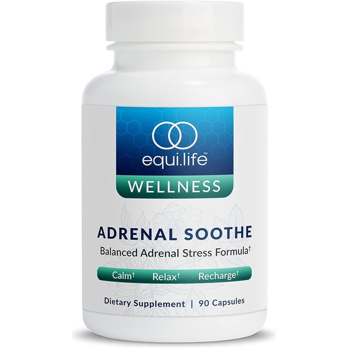 Equilife - Adrenal Soothe, Stress & Tension Relief and Mood Support Supplement, (90 Capsules) - Suppviv