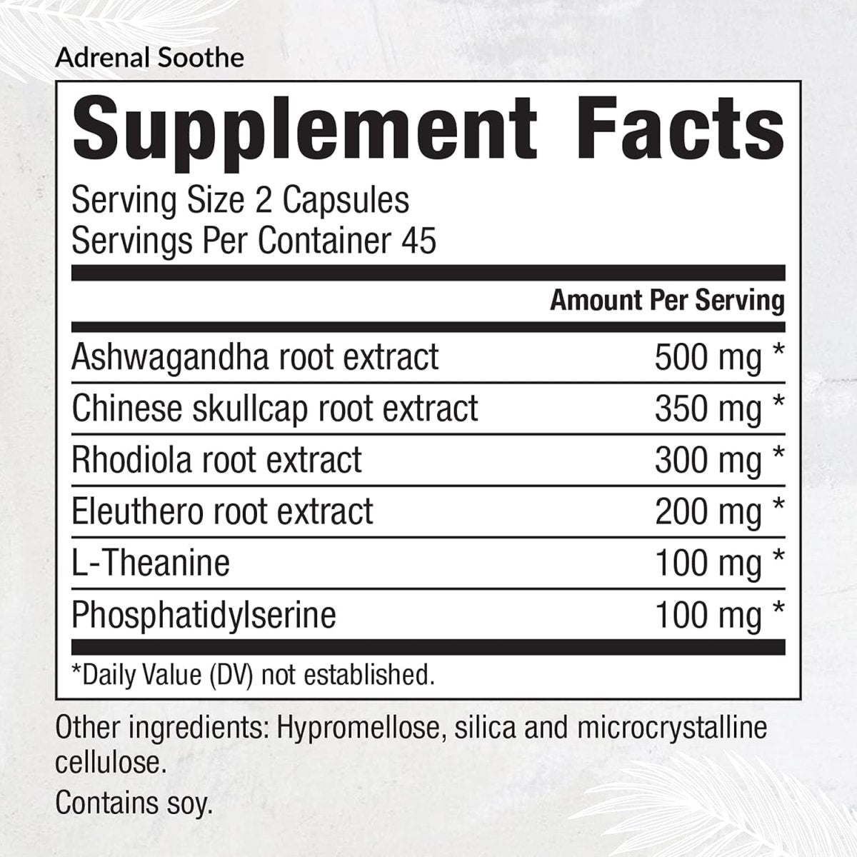 Equilife - Adrenal Soothe, Stress & Tension Relief and Mood Support Supplement, (90 Capsules) - Suppviv