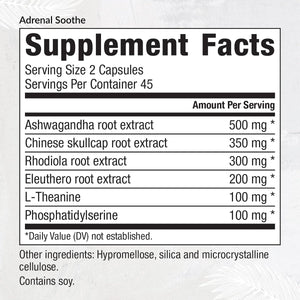 Equilife - Adrenal Soothe, Stress & Tension Relief and Mood Support Supplement, (90 Capsules) - Suppviv