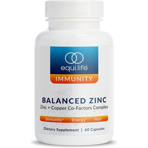 Equilife - Balanced Zinc, Immune Support Supplement, (60 Capsules) - Suppviv