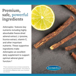 Euromedica Adrenaplex - Healthy Adrenal Function Support Supplement - 60 Capsules - Suppviv