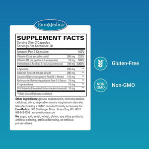 Euromedica Adrenaplex - Healthy Adrenal Function Support Supplement - 60 Capsules - Suppviv