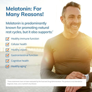 Euromedica Melatonin 10Mg - Supports Rest, Immune Function & Cellular Health 60 Tablets - Suppviv