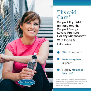 Euromedica Thyroid Care - Immune Health & Energy Support Formula 60 Ct 1 PACK - Suppviv