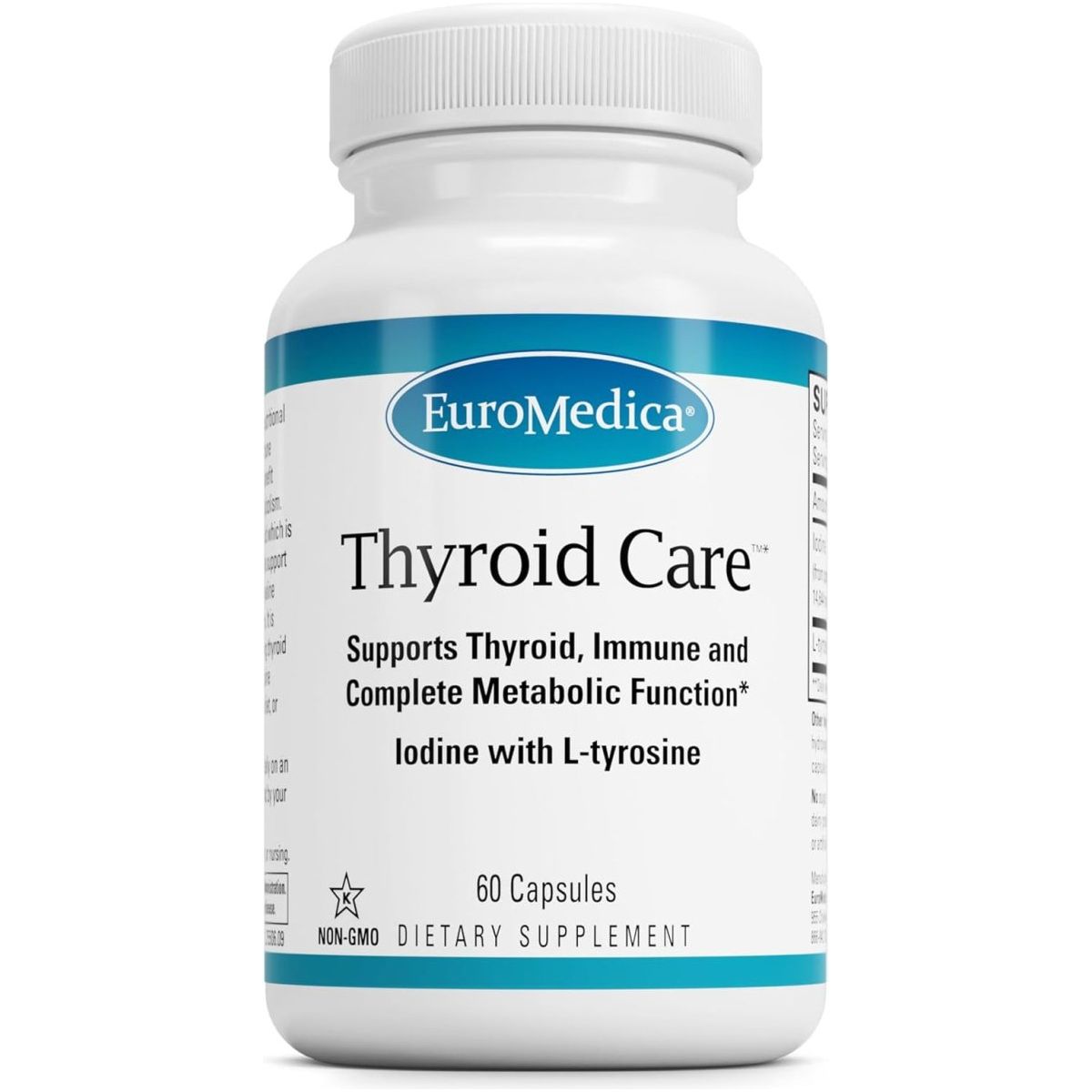 Euromedica Thyroid Care - Immune Health & Energy Support Formula 60 Ct 1 PACK - Suppviv