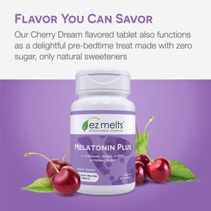 EZ Melts Dissolvable Melatonin Plus Sleep Support 60 - Day Supply - Suppviv